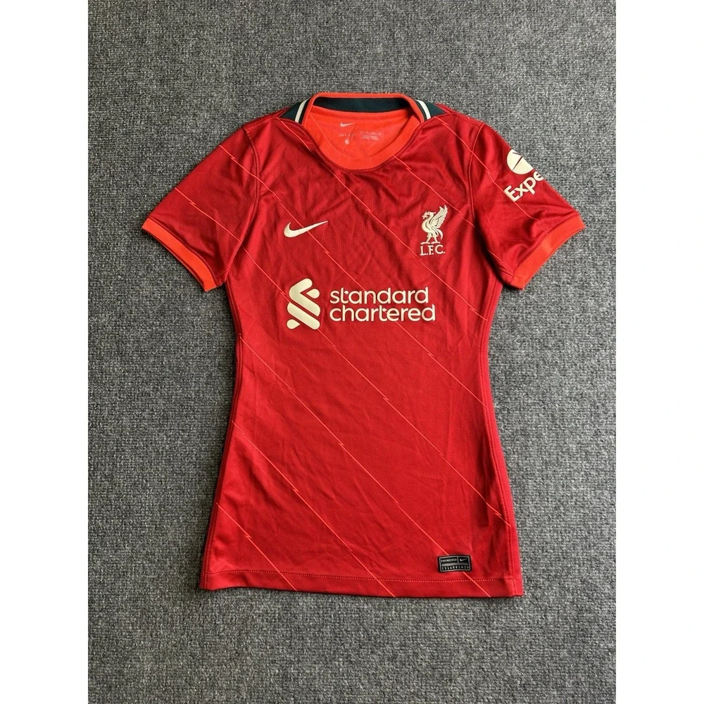 Womens 2021 Nike Liverpool Home Soccer Jersey Red, Size XS